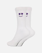 Smiley Socken Weiß