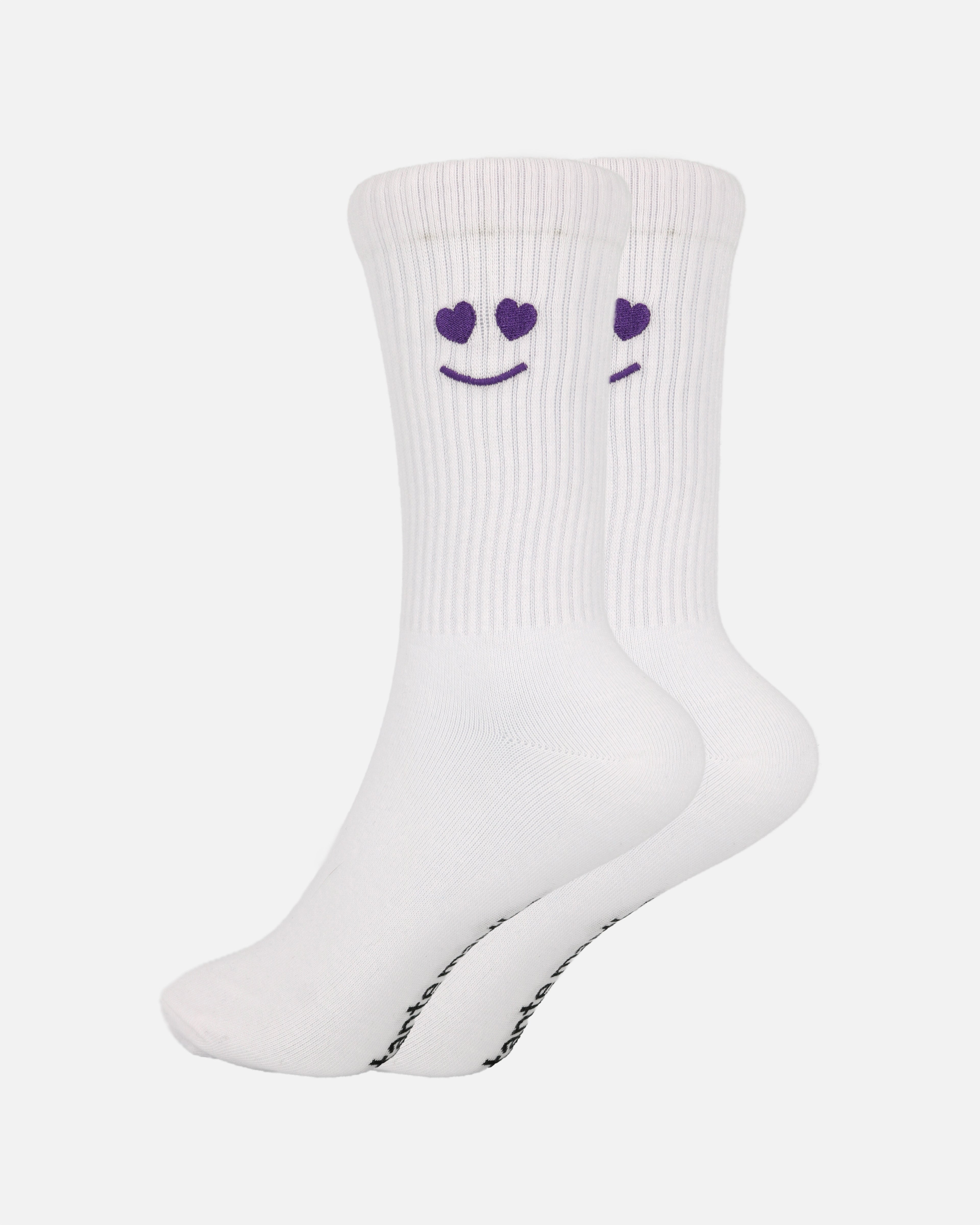 Smiley Socken Weiß