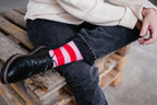 Streifen Socken Rosa Rot