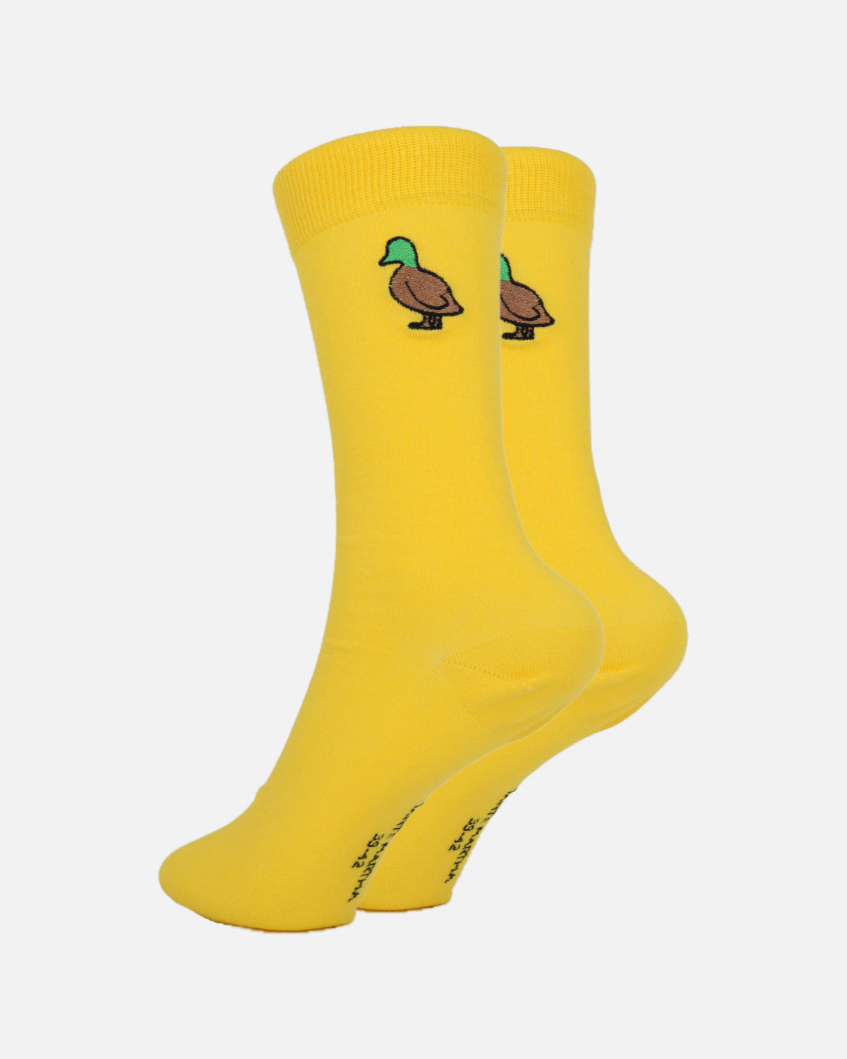 Socken Ente Gustav gestickt