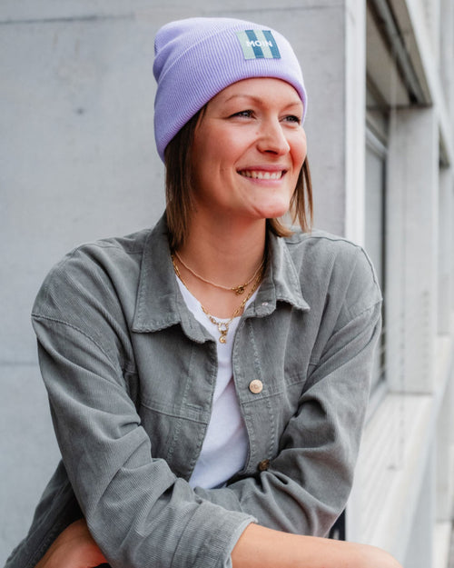 Beanie mit grünem 'Moin' Patch