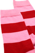 Streifen Socken Rosa Rot