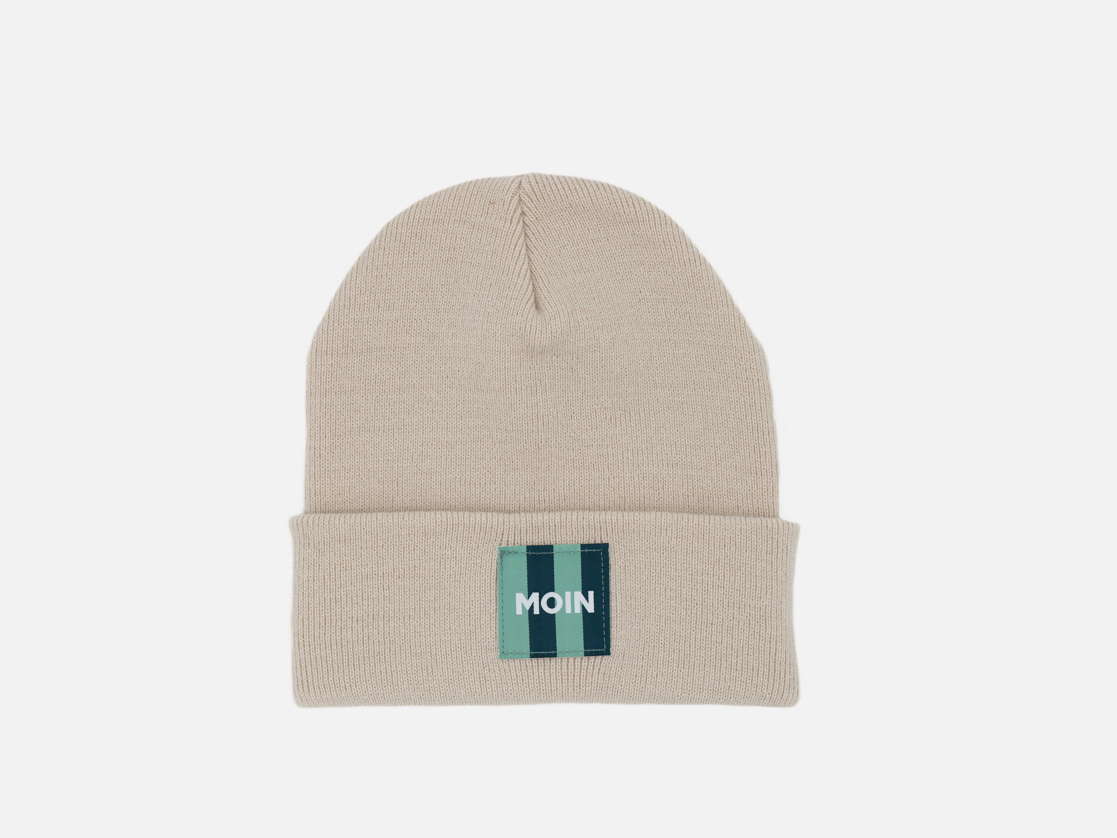 Beanie mit grünem 'Moin' Patch