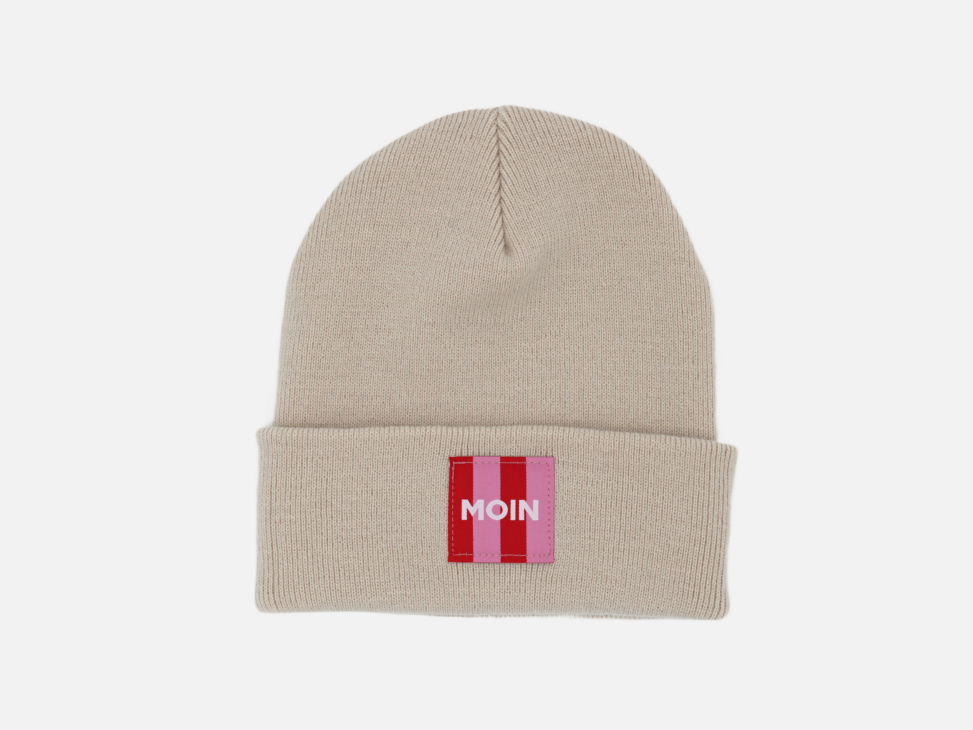 Beanie mit rotem 'Moin' Patch