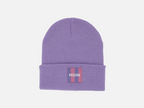 Beanie mit lila 'Moin' Patch